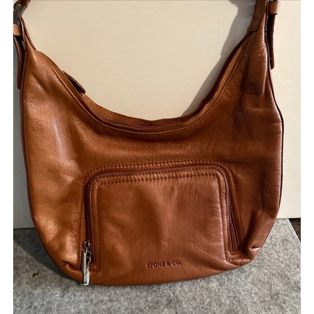 Stone and Company Medium Size Purse Tan Color Very Clean #560